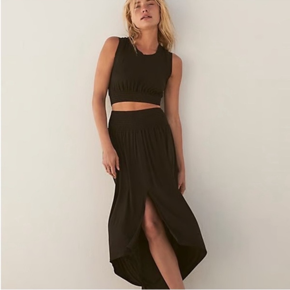 Free People Black Skirt Set